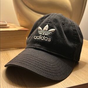 Adidas Classic Black Cap with White Logo